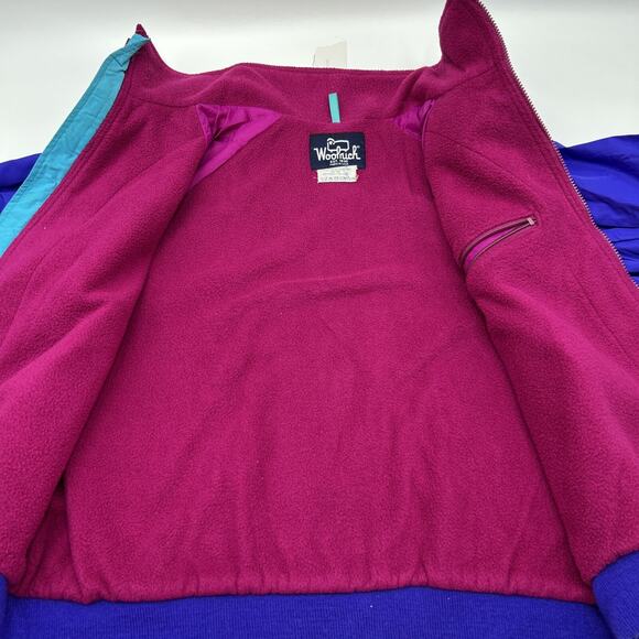 Vintage Woolrich Sigmet Gear Jacket Women’s XL PURPLE Fleece Lined Ski USA MADE - Picture 7 of 10